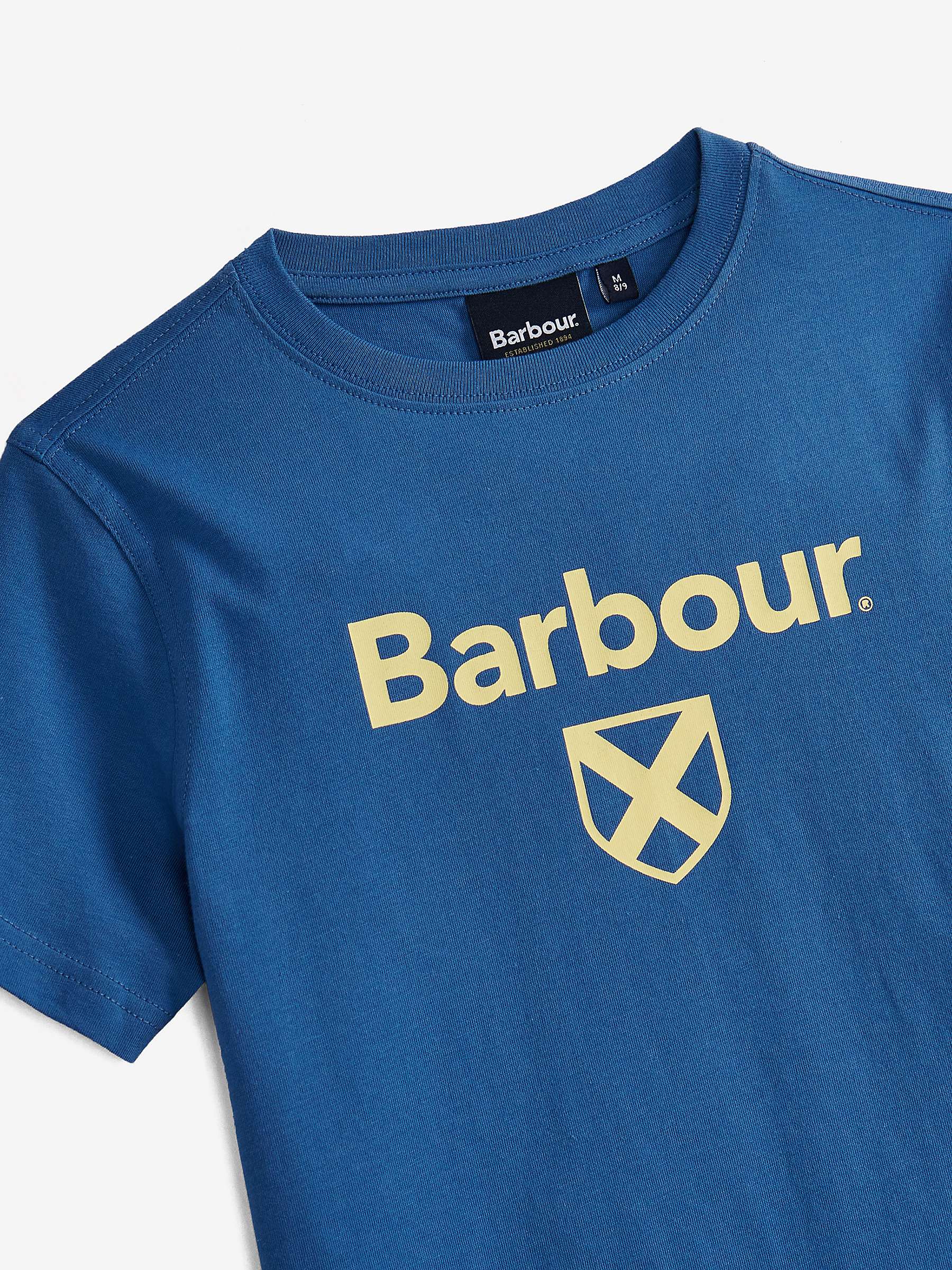 Buy Barbour Kids' Shield T-Shirt, Blue Online at johnlewis.com
