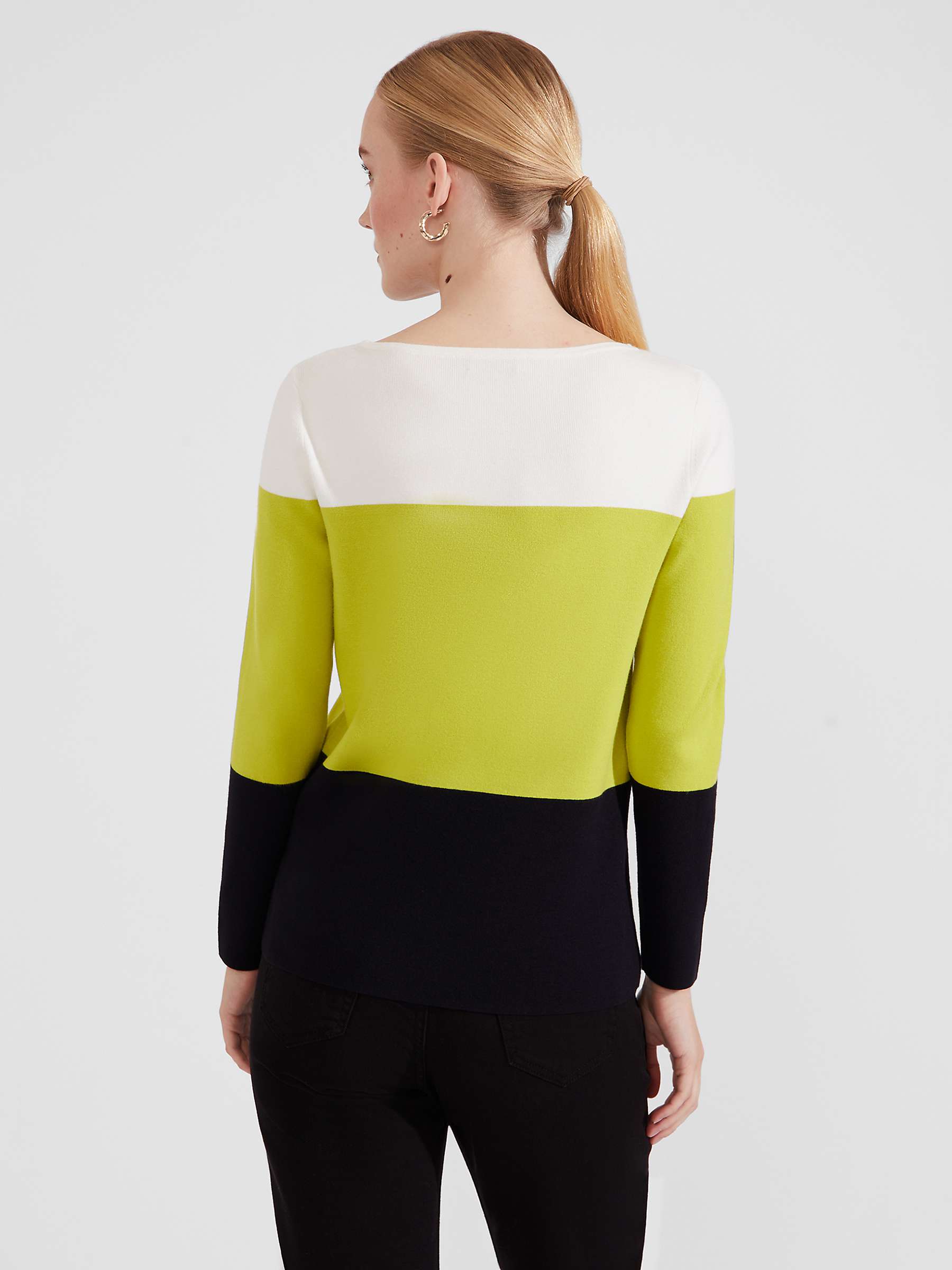 Buy Hobbs Alice Colourblock Jumper, Lime Online at johnlewis.com