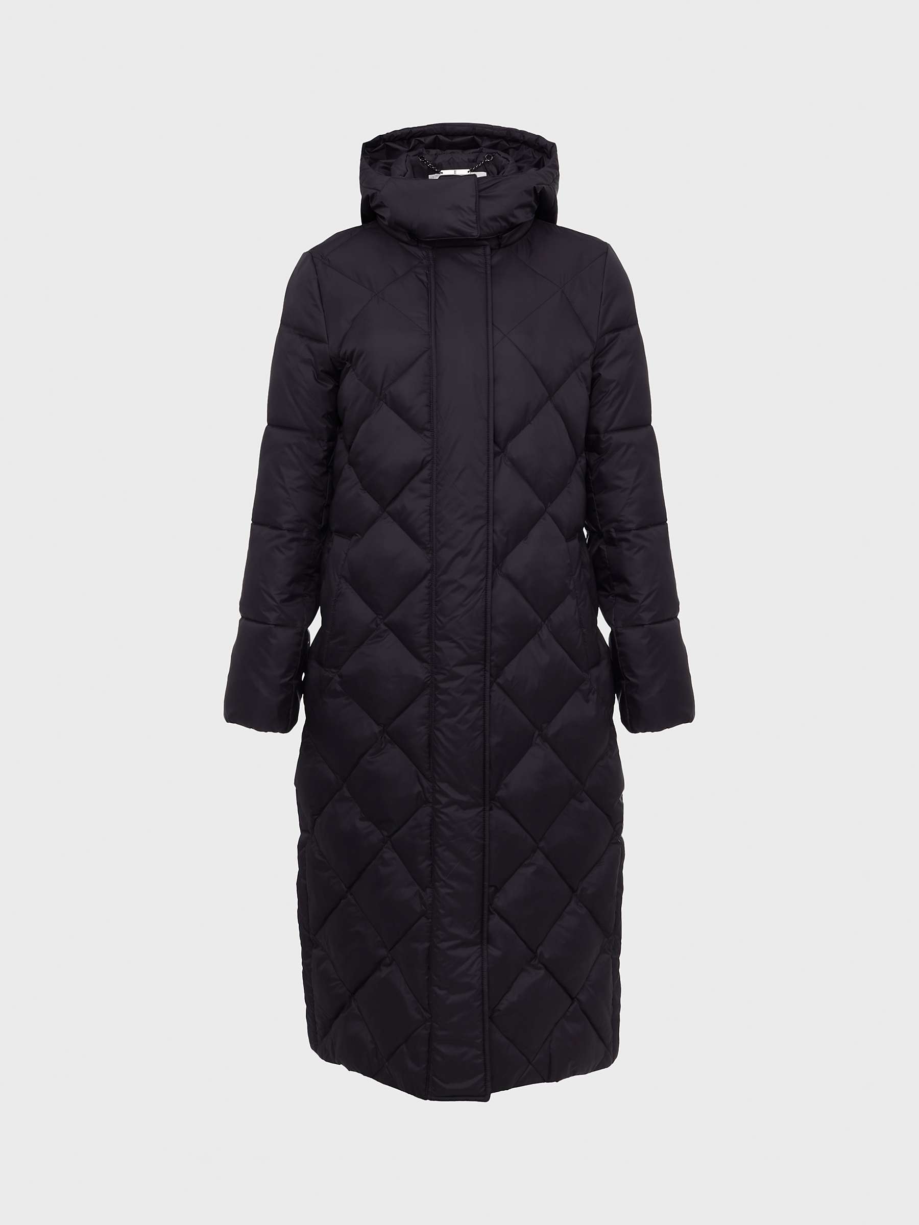 Buy Hobbs Avril Puffer Hooded Coat, Black Online at johnlewis.com