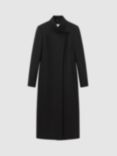 Reiss Petite Mischa Tailored Wool Blend Coat, Black, Black