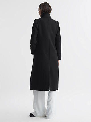 Reiss Blair Wool Blend Coat, Black