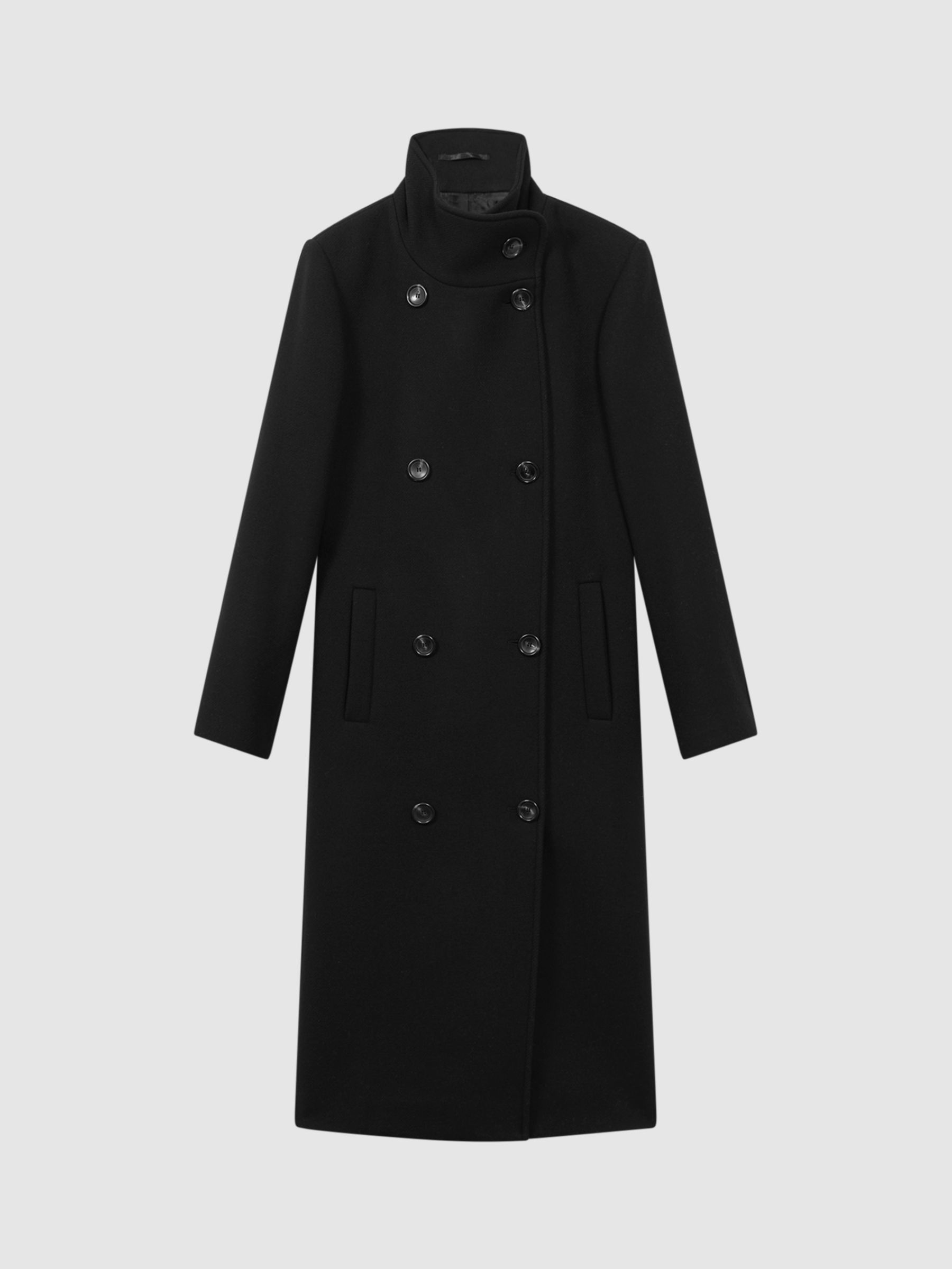 Buy Reiss Blair Wool Blend Coat, Black Online at johnlewis.com