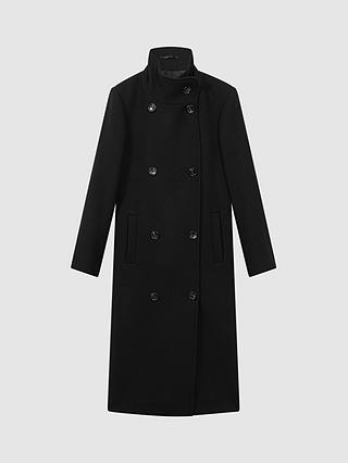 Reiss Blair Wool Blend Coat, Black