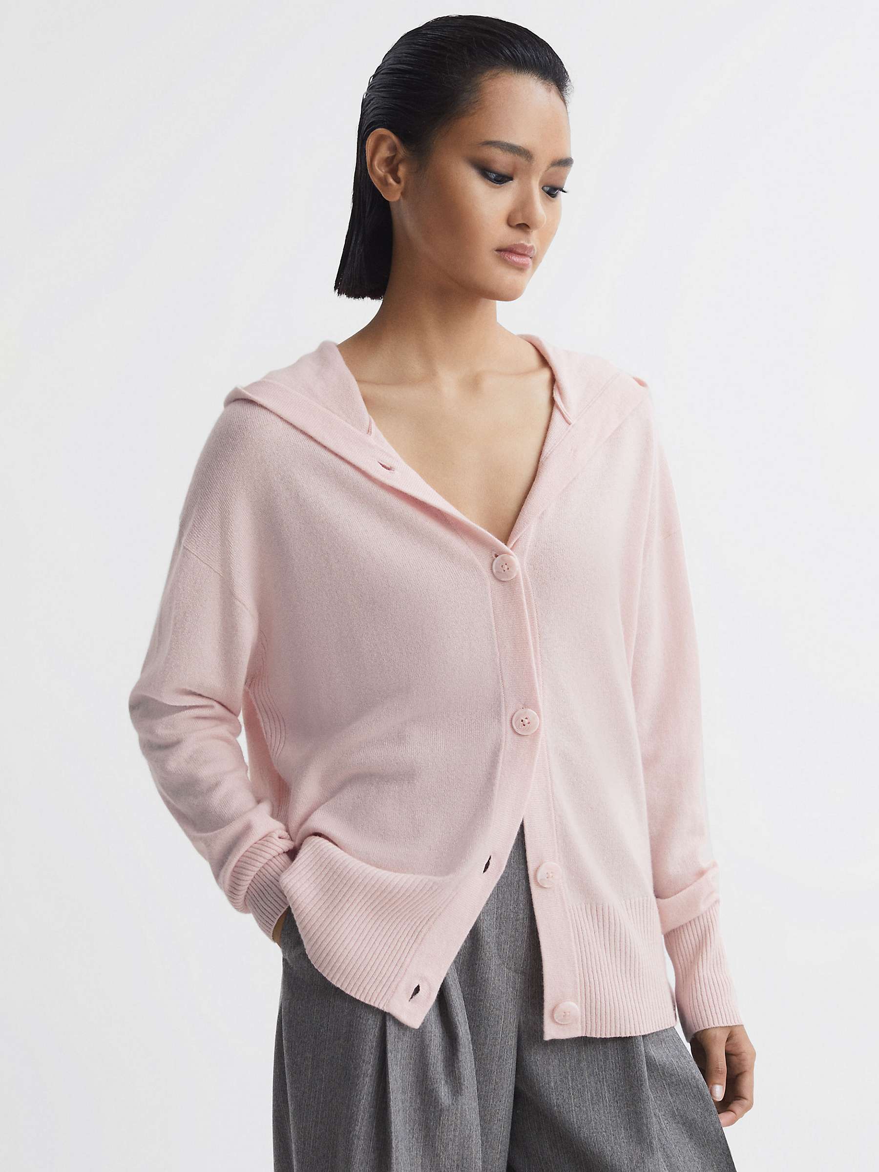 Buy Reiss Evie Hooded Cashmere Blend Cardigan Online at johnlewis.com