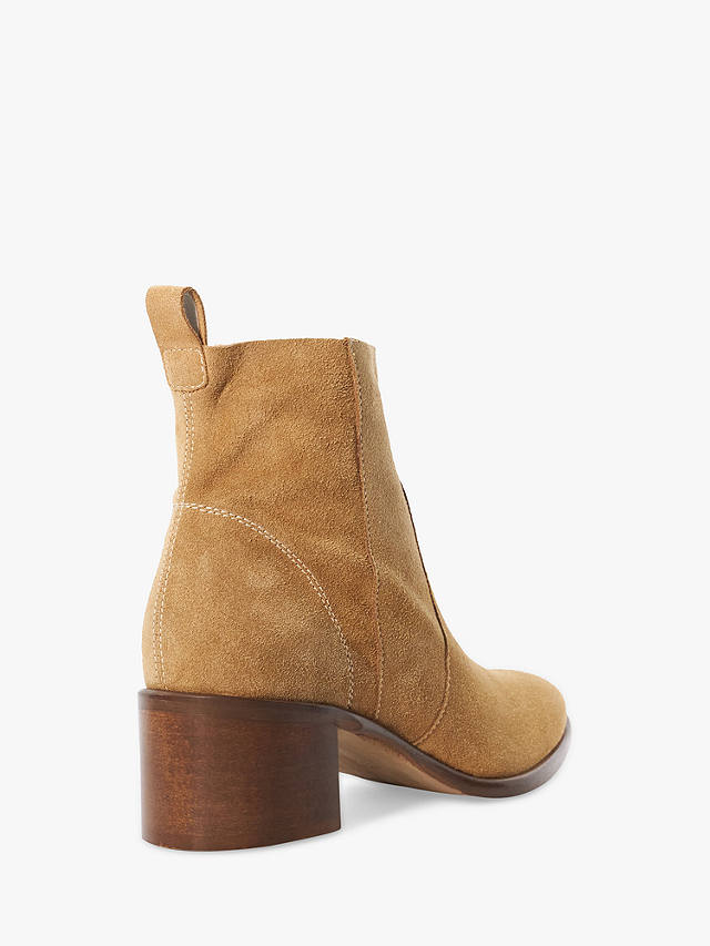 Dune Paprikaa Suede Ankle Boots, Tan-suede