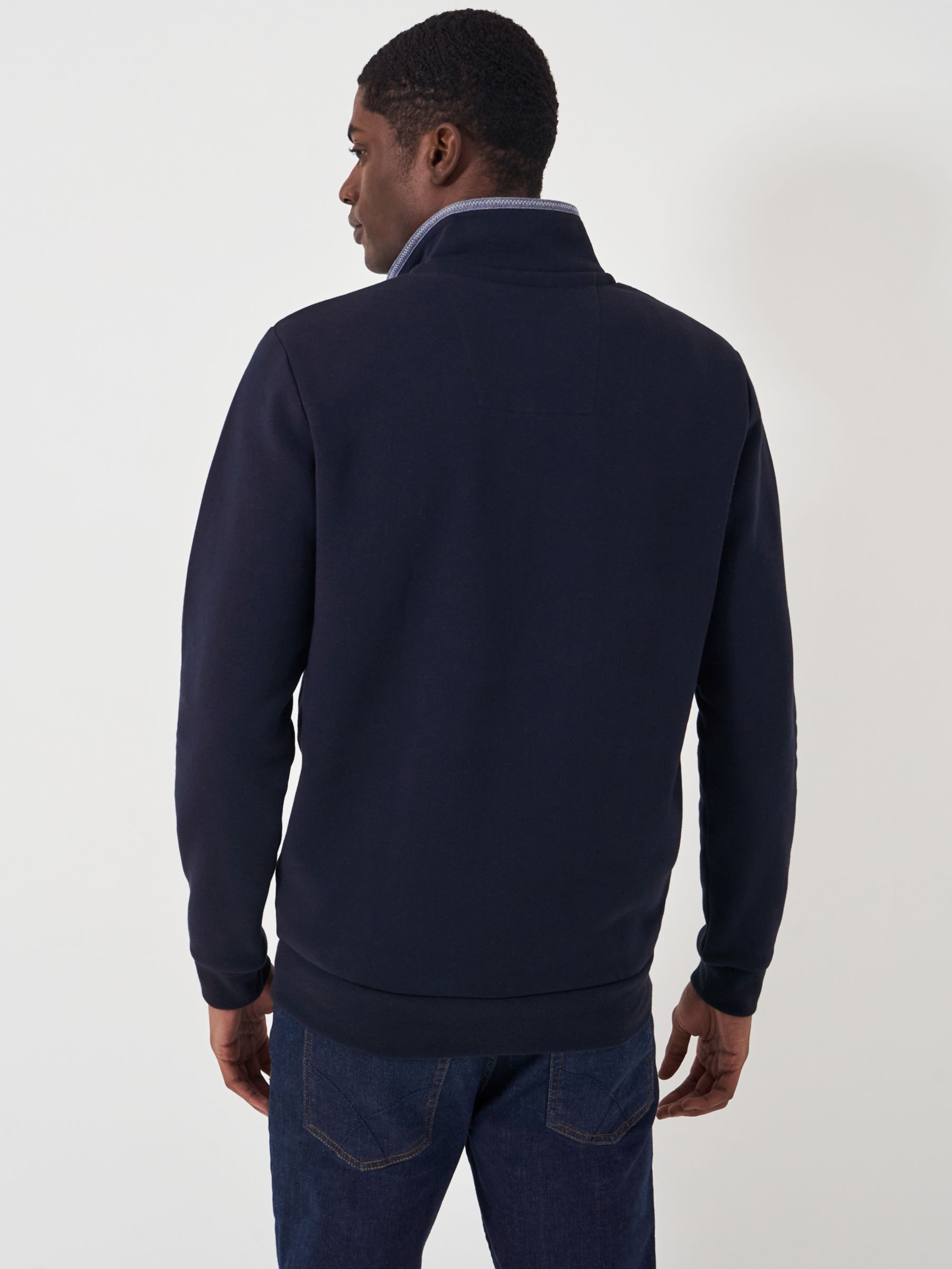 Crew Clothing Classic Half Zip Sweatshirt, Navy, XL