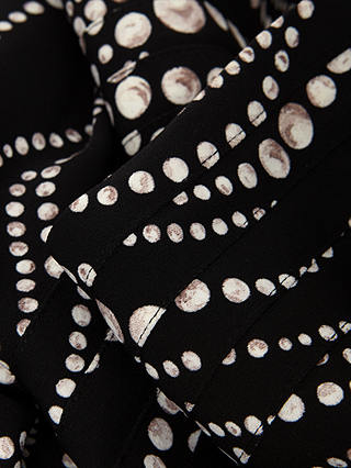 Phase Eight Patsy Pearl Print Swing Dress, Black/Ivory