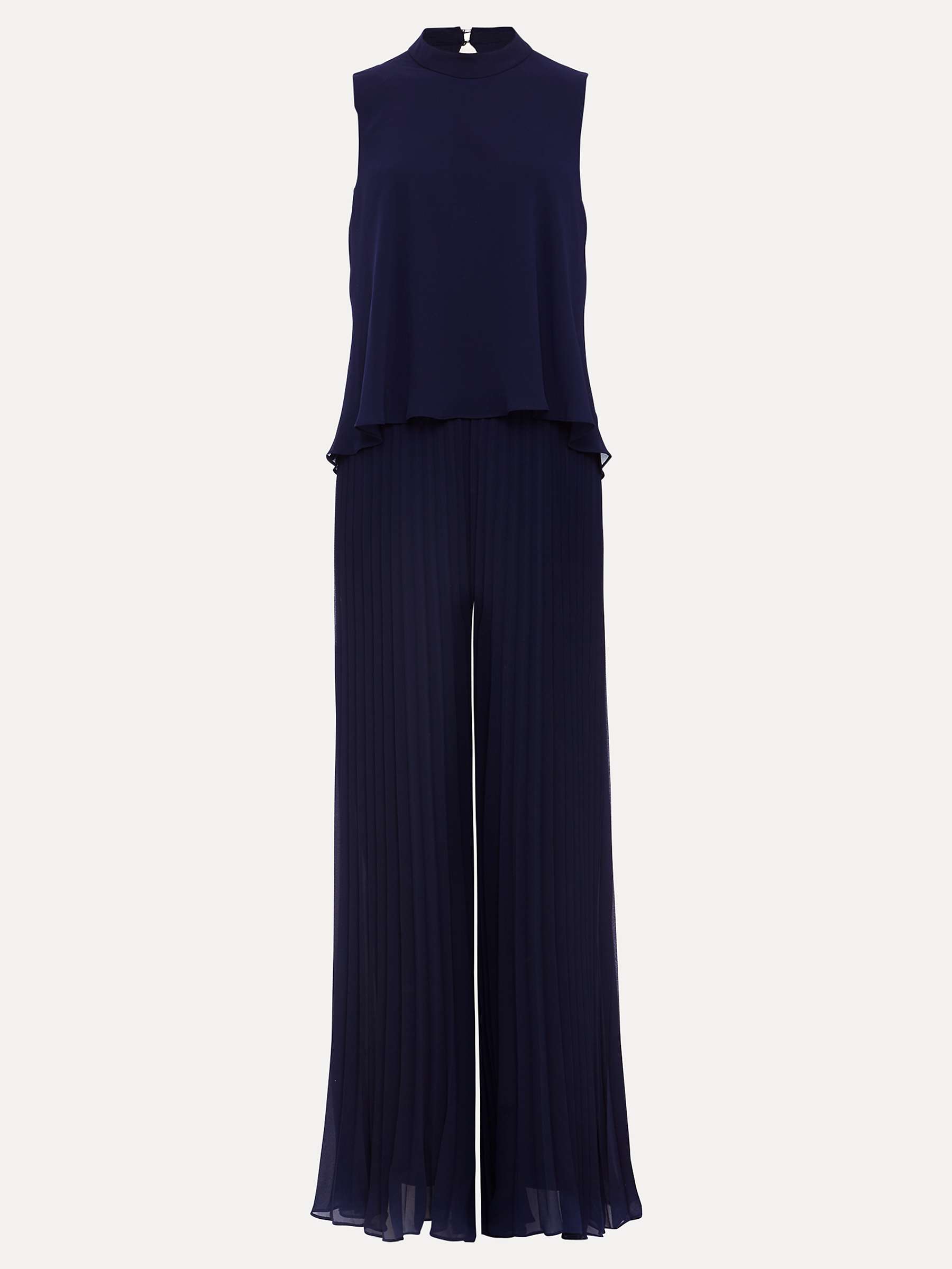 Buy Phase Eight Eden Pleated Jumpsuit, Navy Online at johnlewis.com