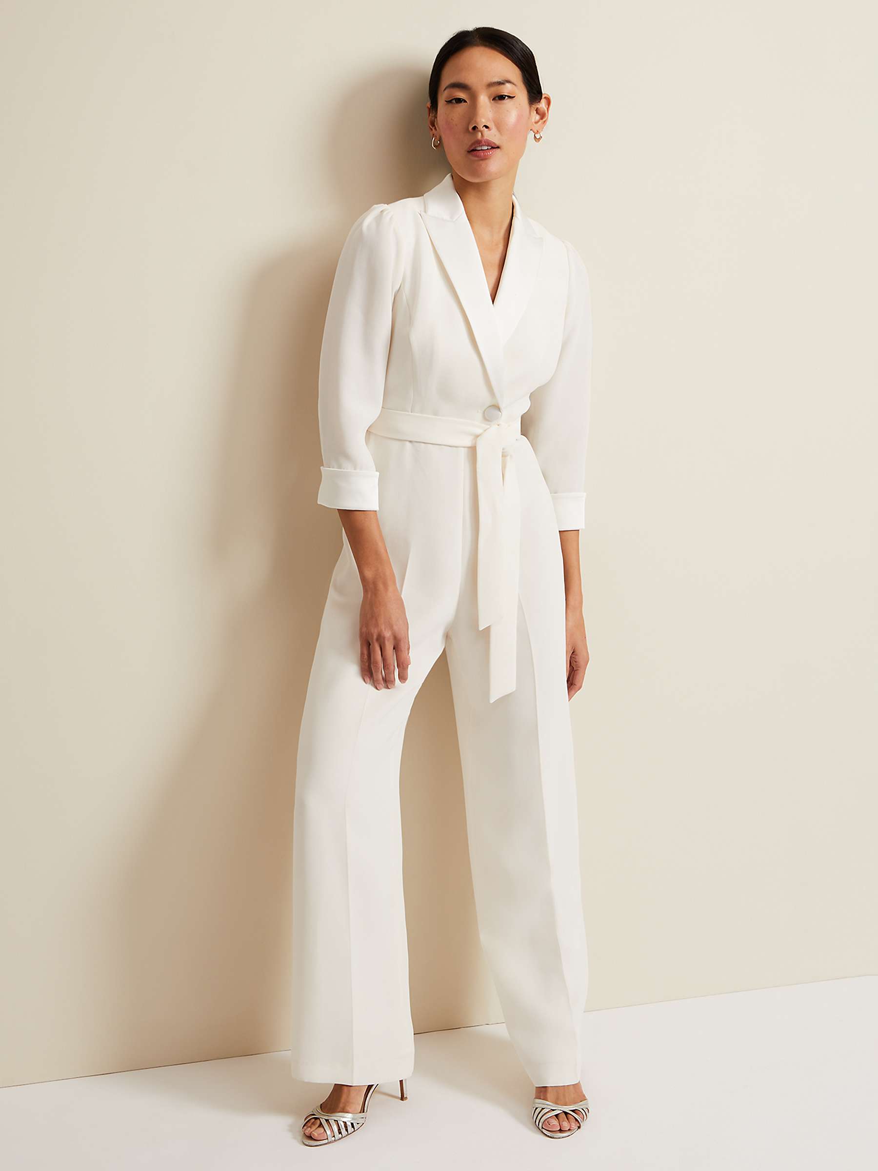 Buy Phase Eight Kylie Tux Jumpsuit, Ivory Online at johnlewis.com