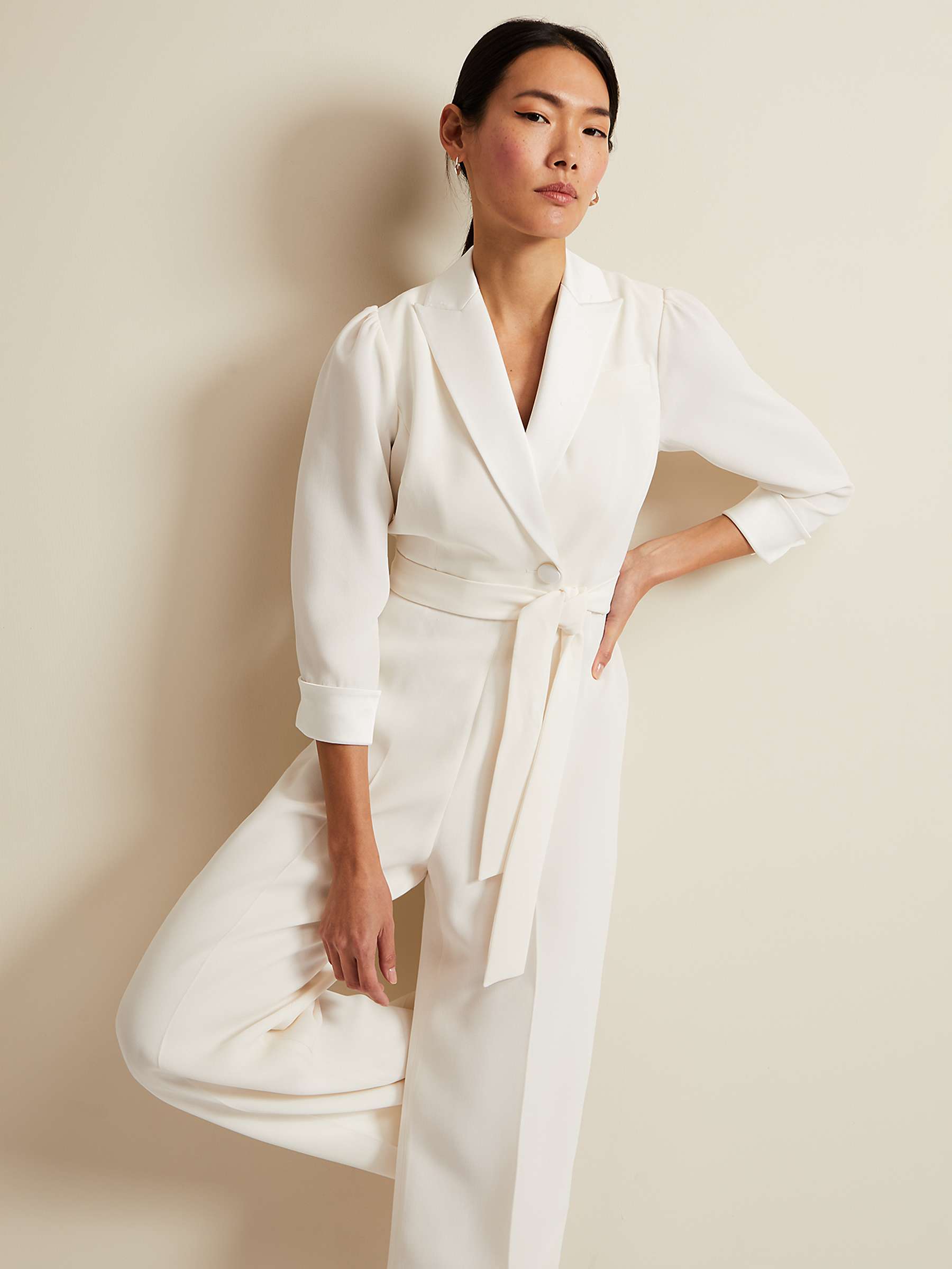 Buy Phase Eight Kylie Tux Jumpsuit, Ivory Online at johnlewis.com