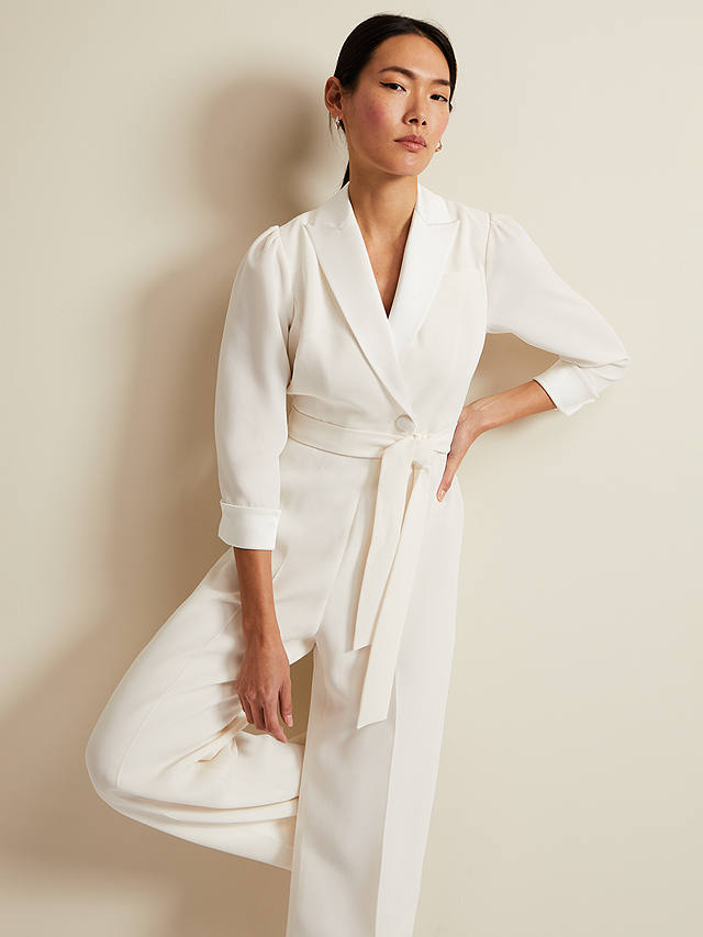 Phase Eight Kylie Tux Jumpsuit, Ivory