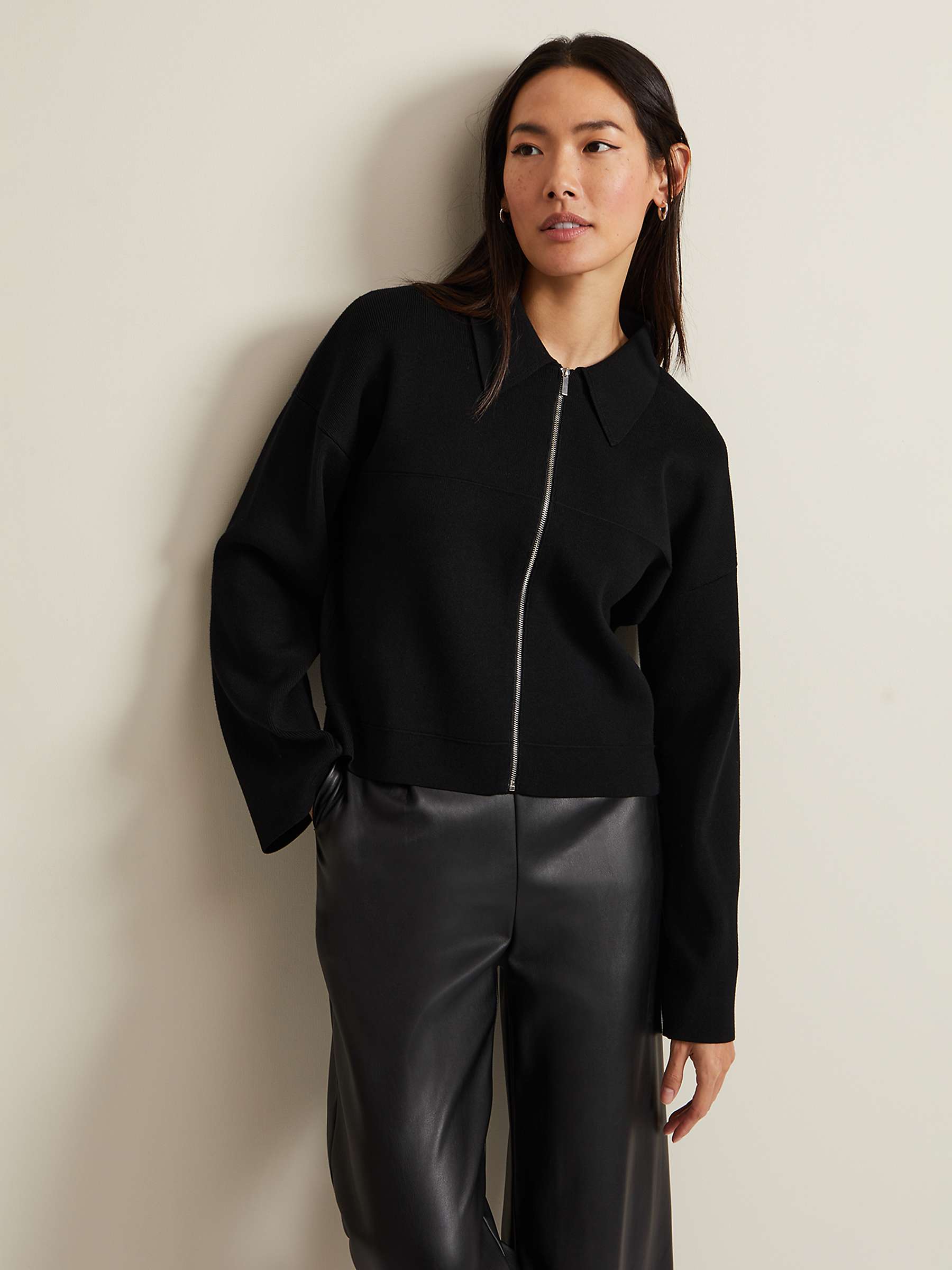 Buy Phase Eight Maisie Zip Through Knitted Jacket Online at johnlewis.com