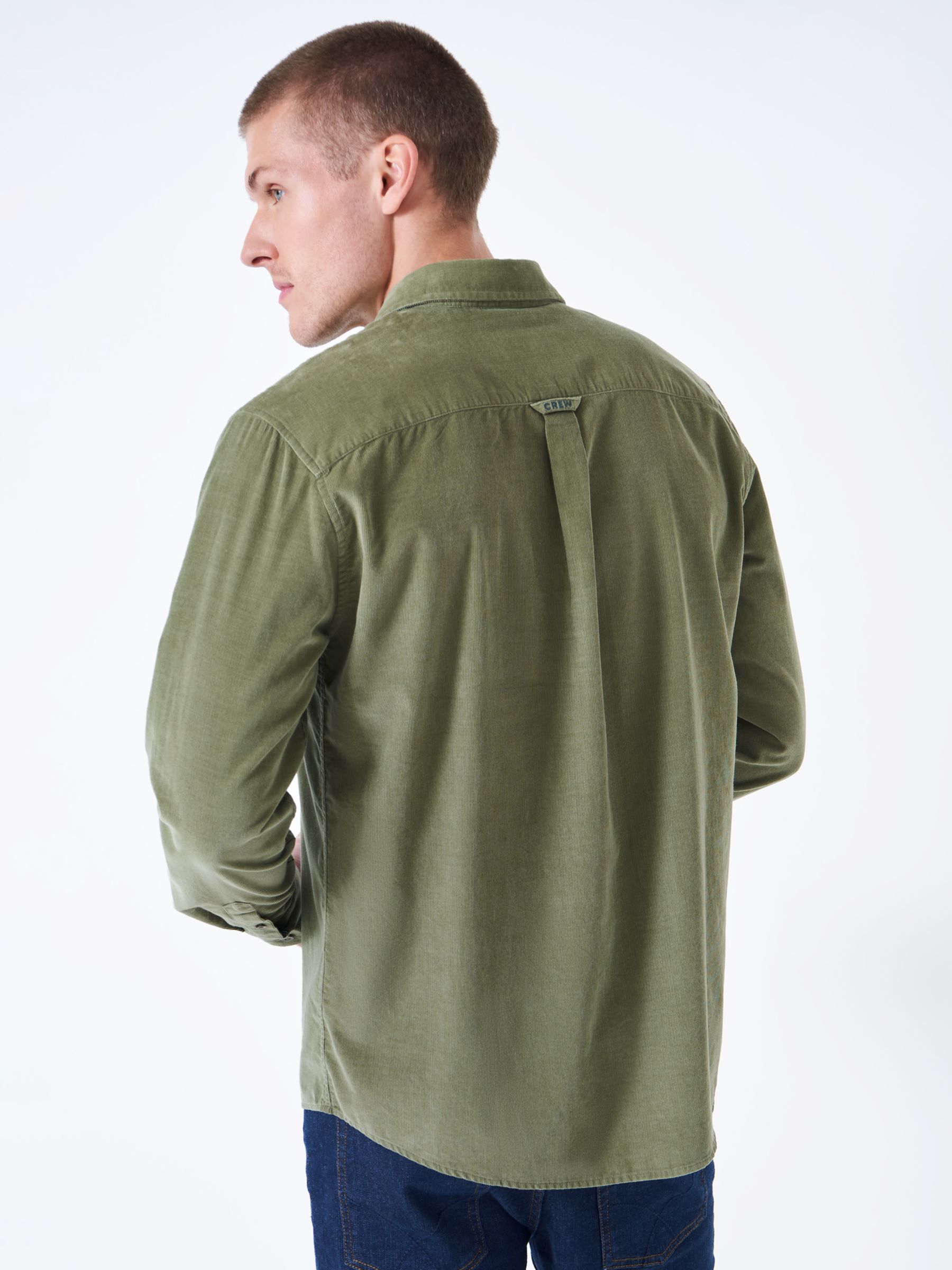 Buy Crew Clothing Classic Cord Long Sleeve Cotton Shirt Online at johnlewis.com
