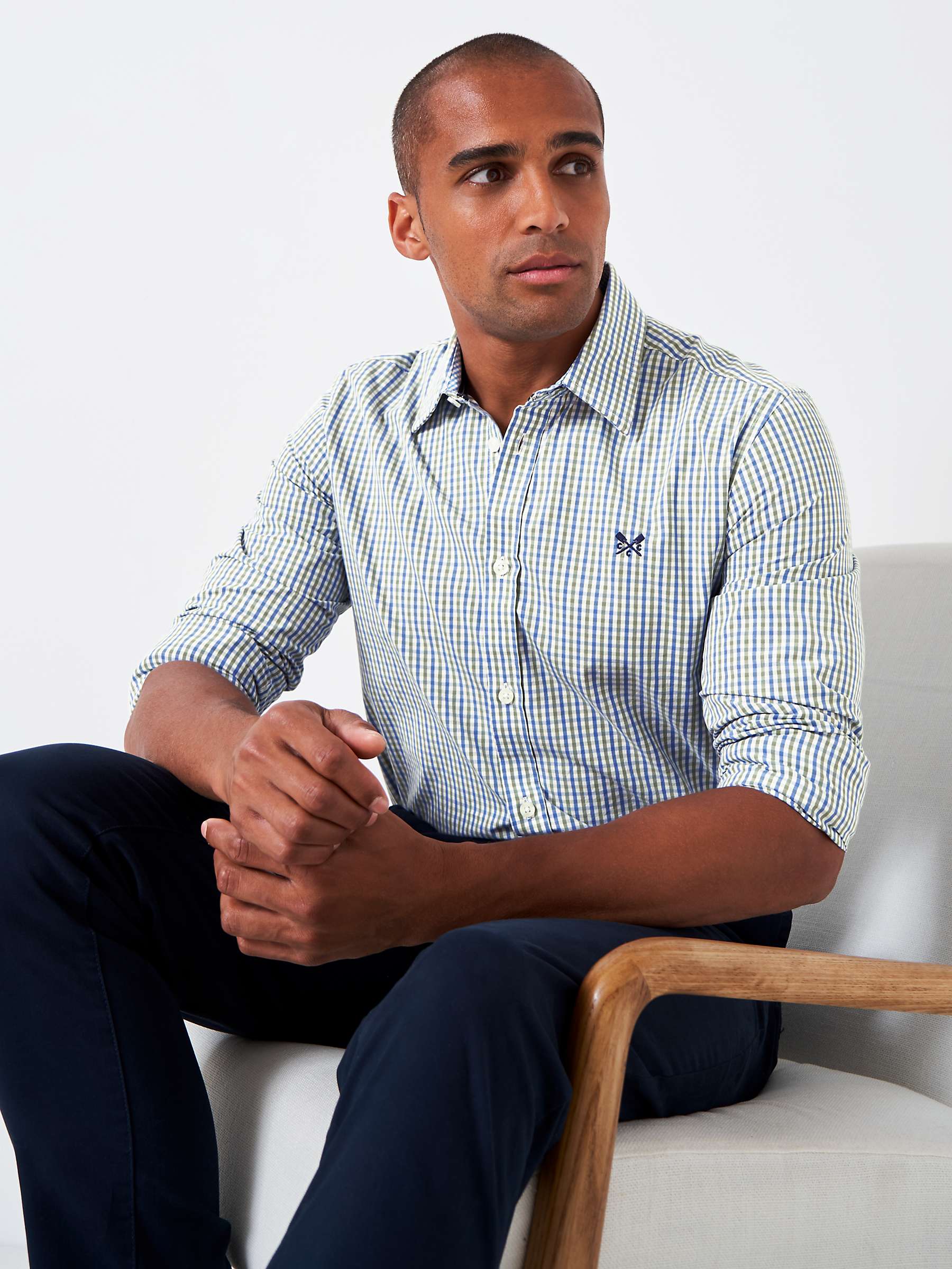 Buy Crew Clothing Peached Poplin Tattersall Long Sleeve Shirt Online at johnlewis.com