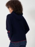 Crew Clothing Kiefer Embroidered Heart Knit Hoodie, Navy Blue/Multi, Navy Blue/Multi