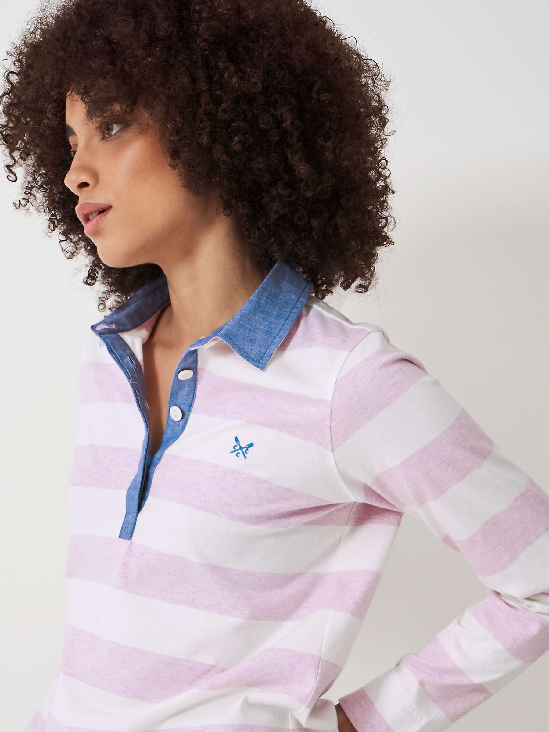 Buy Crew Clothing Striped Cotton Rugby Top Online at johnlewis.com