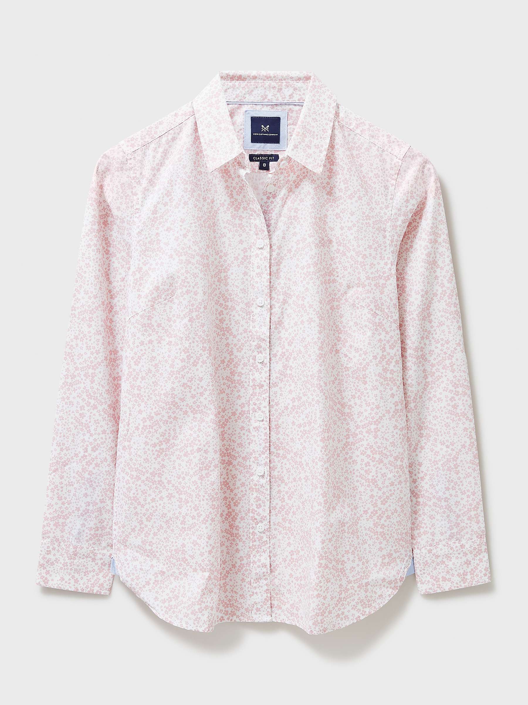 Buy Crew Clothing Lulworth Tailored Floral Shirt, White/Pink Online at johnlewis.com