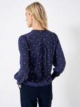 Crew Clothing Anais Ladder Lace Blouse, Navy Blue