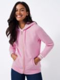 Crew Clothing Heritage Zip Through Hoodie, Fuchsia, Fuchsia