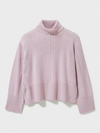 Crew Clothing Wide Sleeve Wool Blend Knit Jumper, Pastel Pink