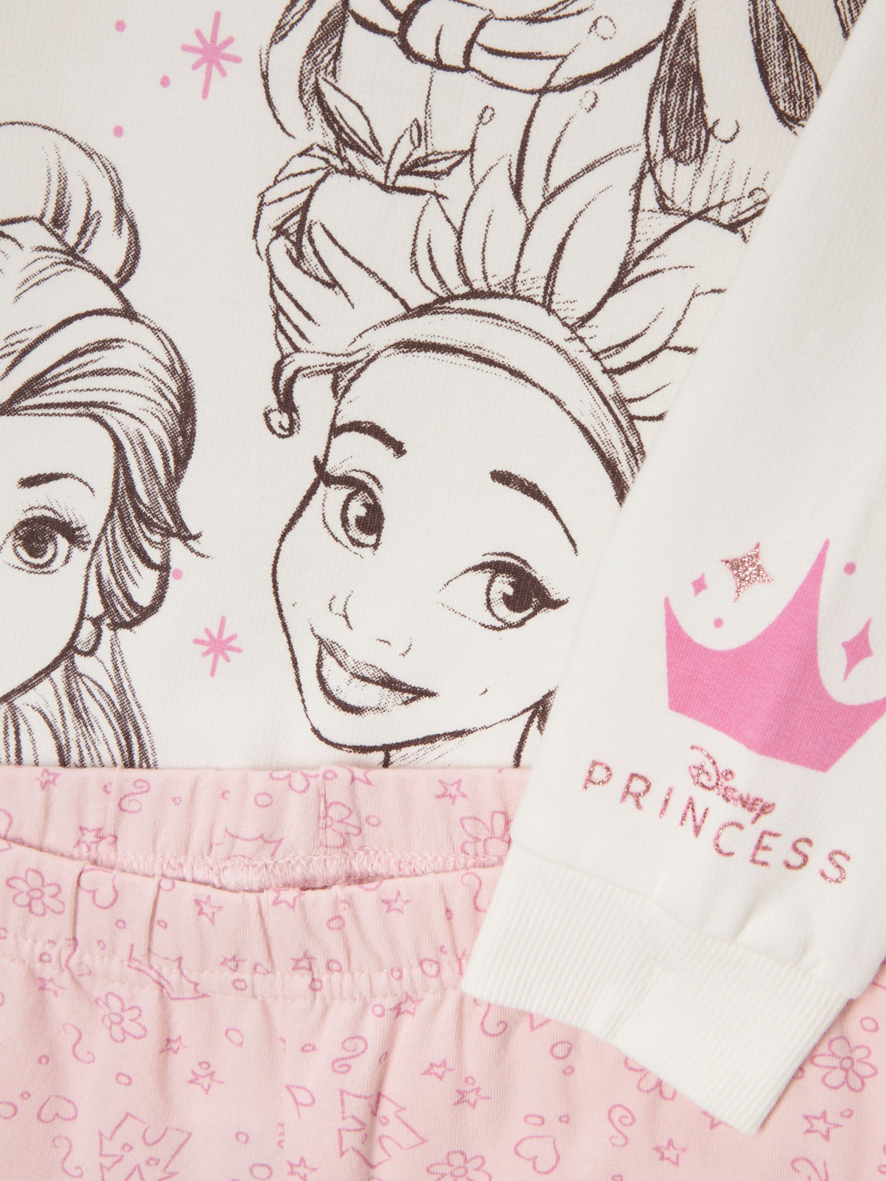 Buy Brand Threads Kids' Disney Princess Top & Leggings Set, Pink/White Online at johnlewis.com