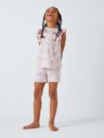 Brand Threads Kids' Disney Princess Short Pyjamas Set, Pink