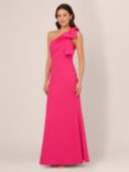 Adrianna Papell Stretch Crepe Maxi Dress, Hot Pink
