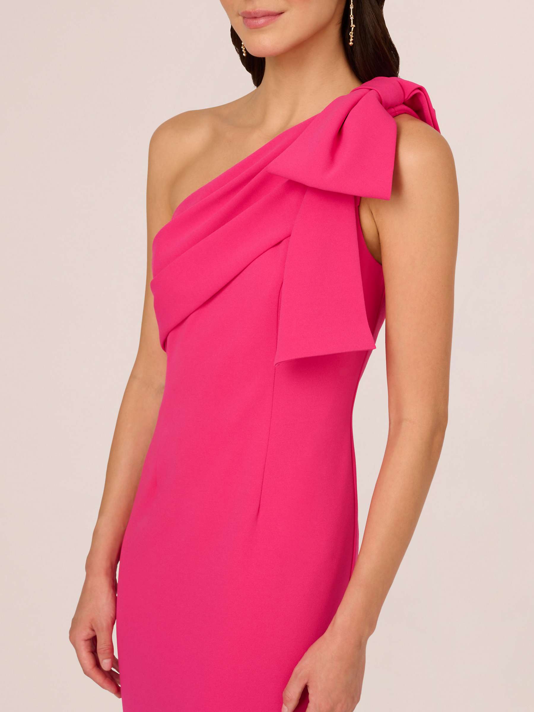 Buy Adrianna Papell Stretch Crepe Maxi Dress, Hot Pink Online at johnlewis.com