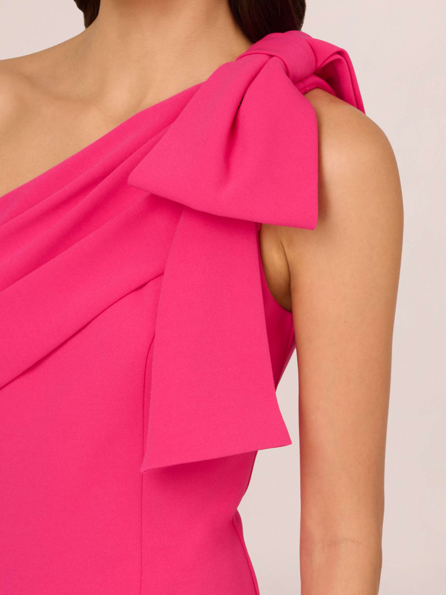 Buy Adrianna Papell Stretch Crepe Maxi Dress, Hot Pink Online at johnlewis.com