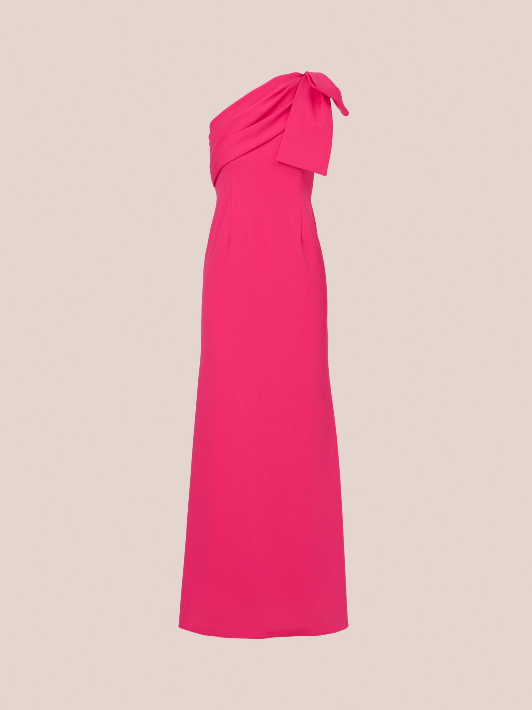 Adrianna Papell Stretch Crepe Maxi Dress Hot Pink at John Lewis