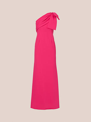 Adrianna Papell Stretch Crepe Maxi Dress, Hot Pink