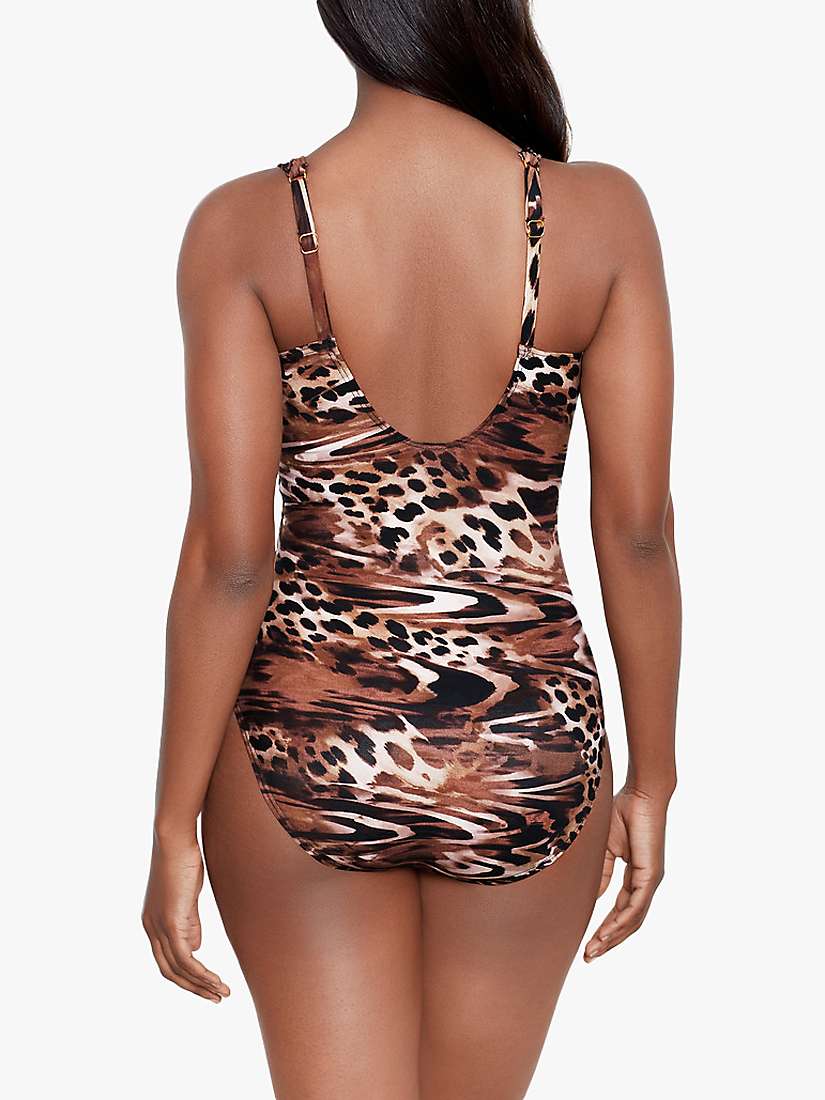 Buy Miraclesuit Siren Draped Shaping Swimsuit, Brown/Multi Online at johnlewis.com