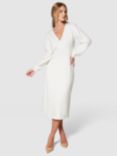 Closet London Knitted Wrap Dress, Ivory