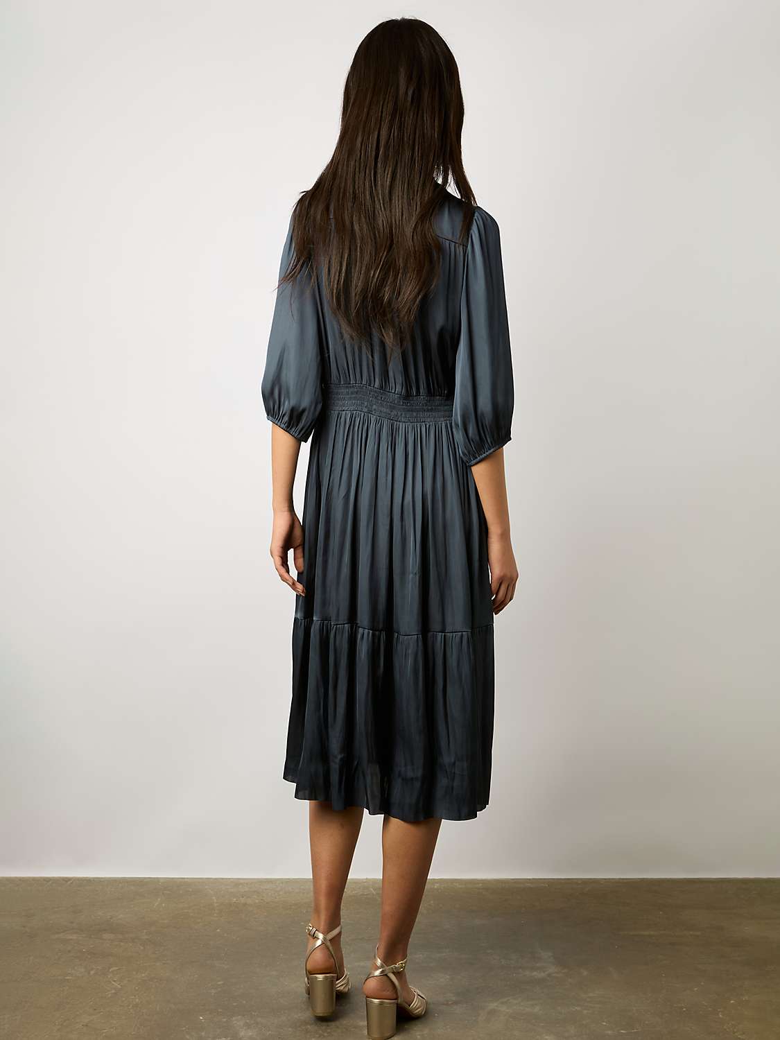 Buy Gerard Darel Endy V-Neck Midi Dress, Ink Online at johnlewis.com
