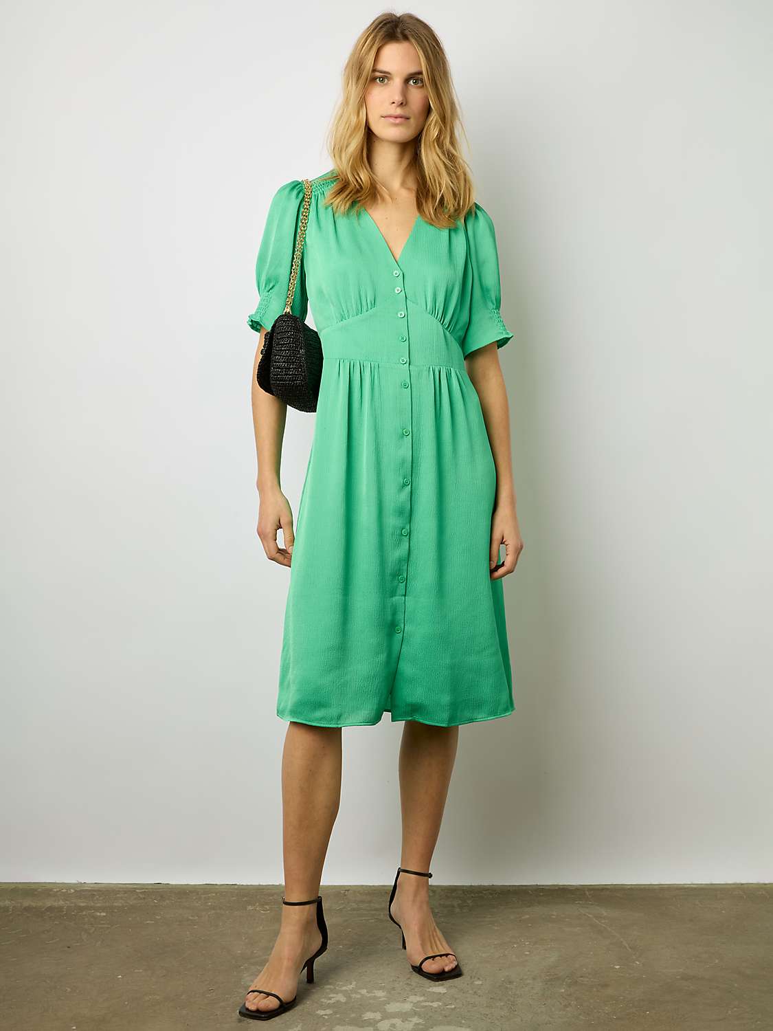 Buy Gerard Darel Elonie Knee Length Dress, Emerald Online at johnlewis.com