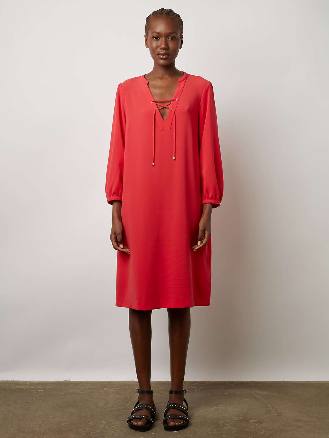 Buy Gerard Darel Edika Tie Neck Detail Dress, Orange Online at johnlewis.com