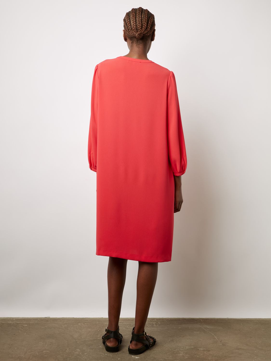 Buy Gerard Darel Edika Tie Neck Detail Dress, Orange Online at johnlewis.com