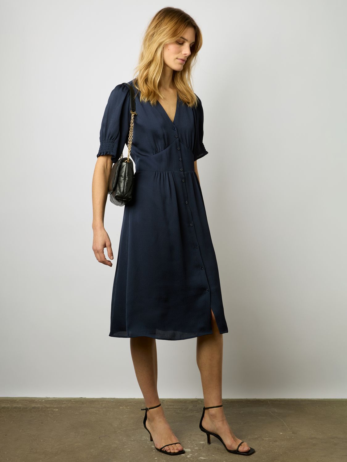 Gerard Darel Elonie Shirt Dress, Navy, 18