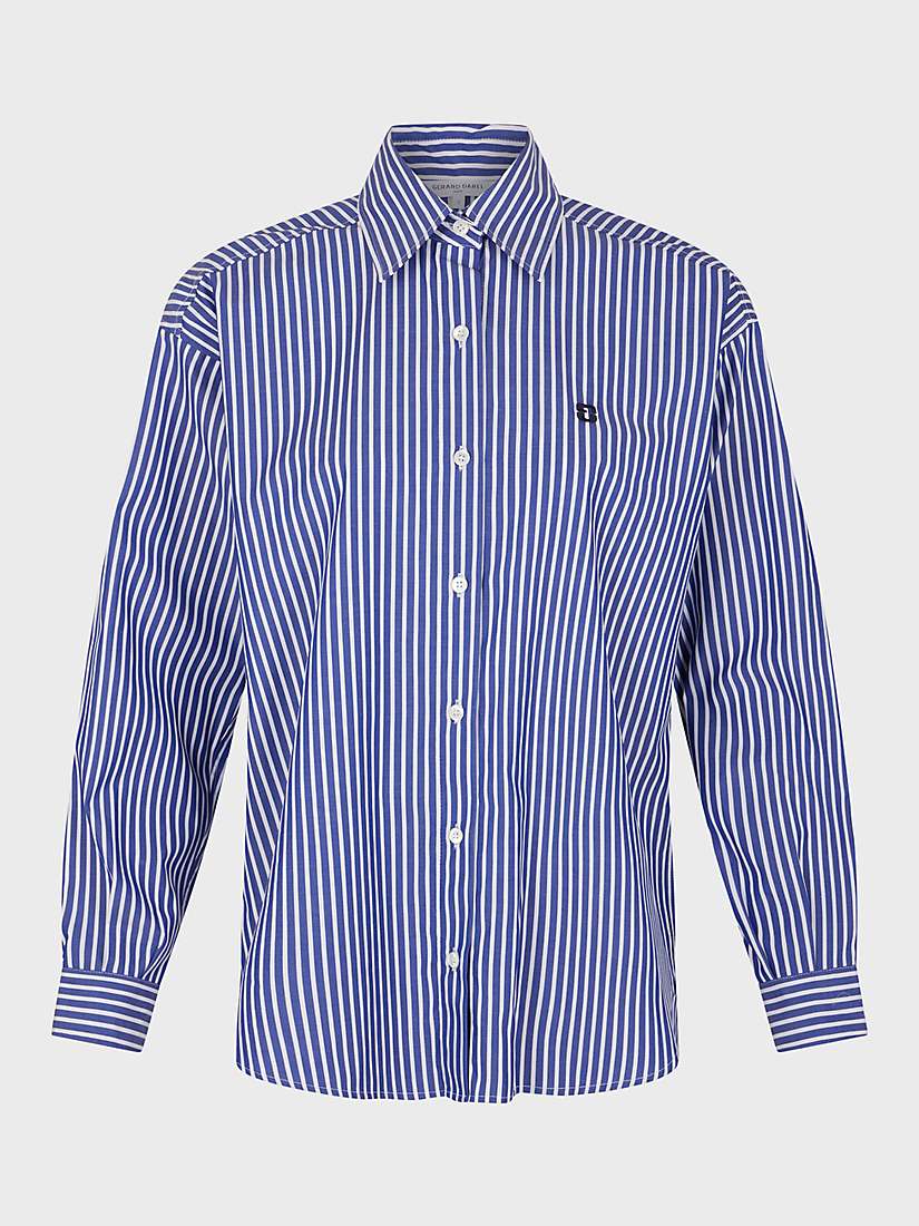 Buy Gerard Darel Armeny Striped Cotton Shirt, Blue/White Online at johnlewis.com
