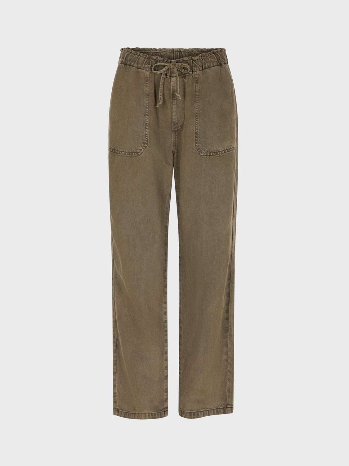 Gerard Darel Colombe Linen Blend Jeans, Khaki Green, 10