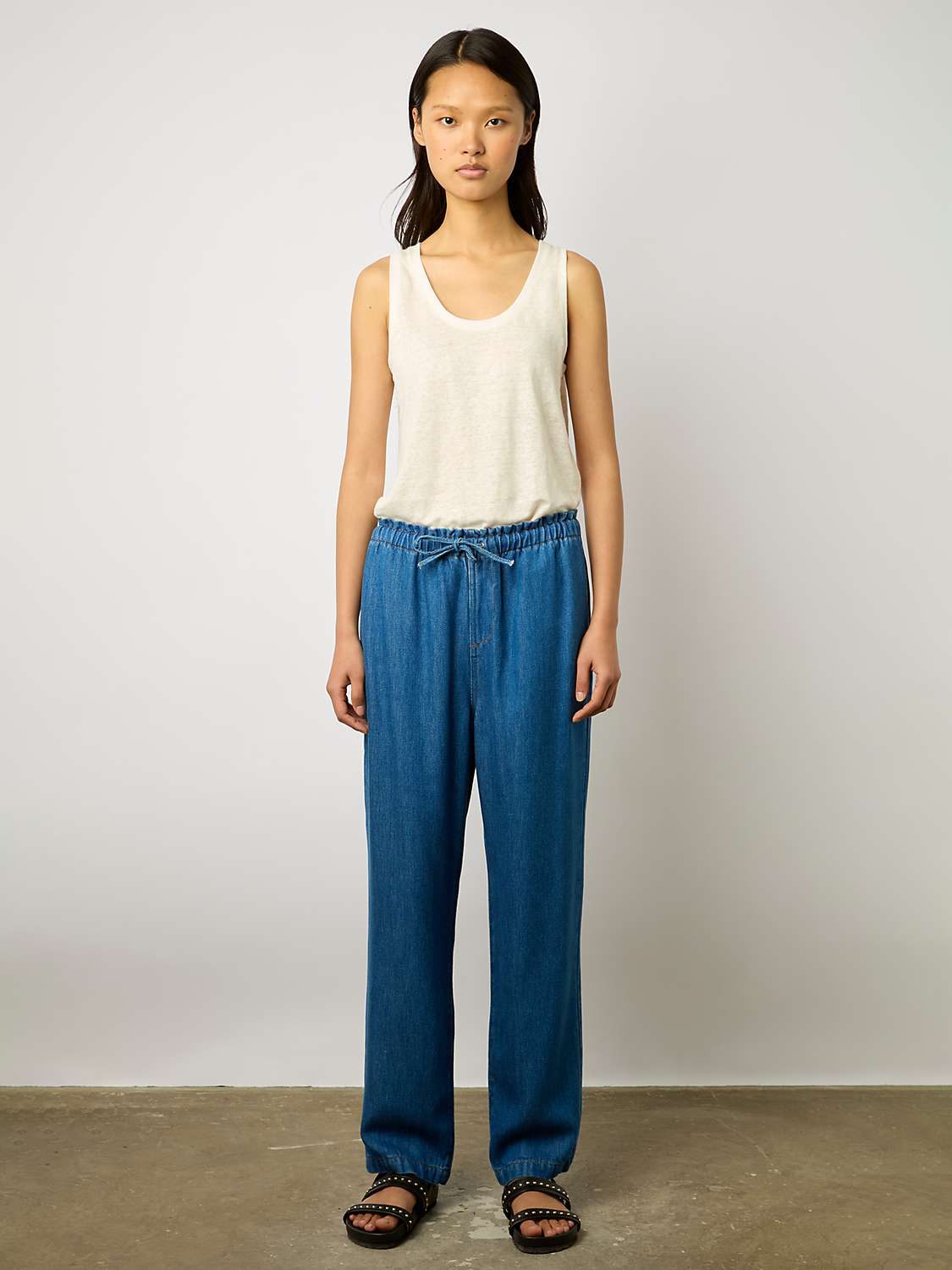 Buy Gerard Darel Cylinia Denim Trousers, Blue Online at johnlewis.com