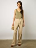 Gerard Darel Cecilia Cotton Blend Trousers, Sand