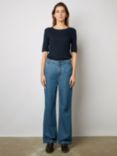 Gerard Darel Clarro Wide Leg Jeans, Blue, Blue