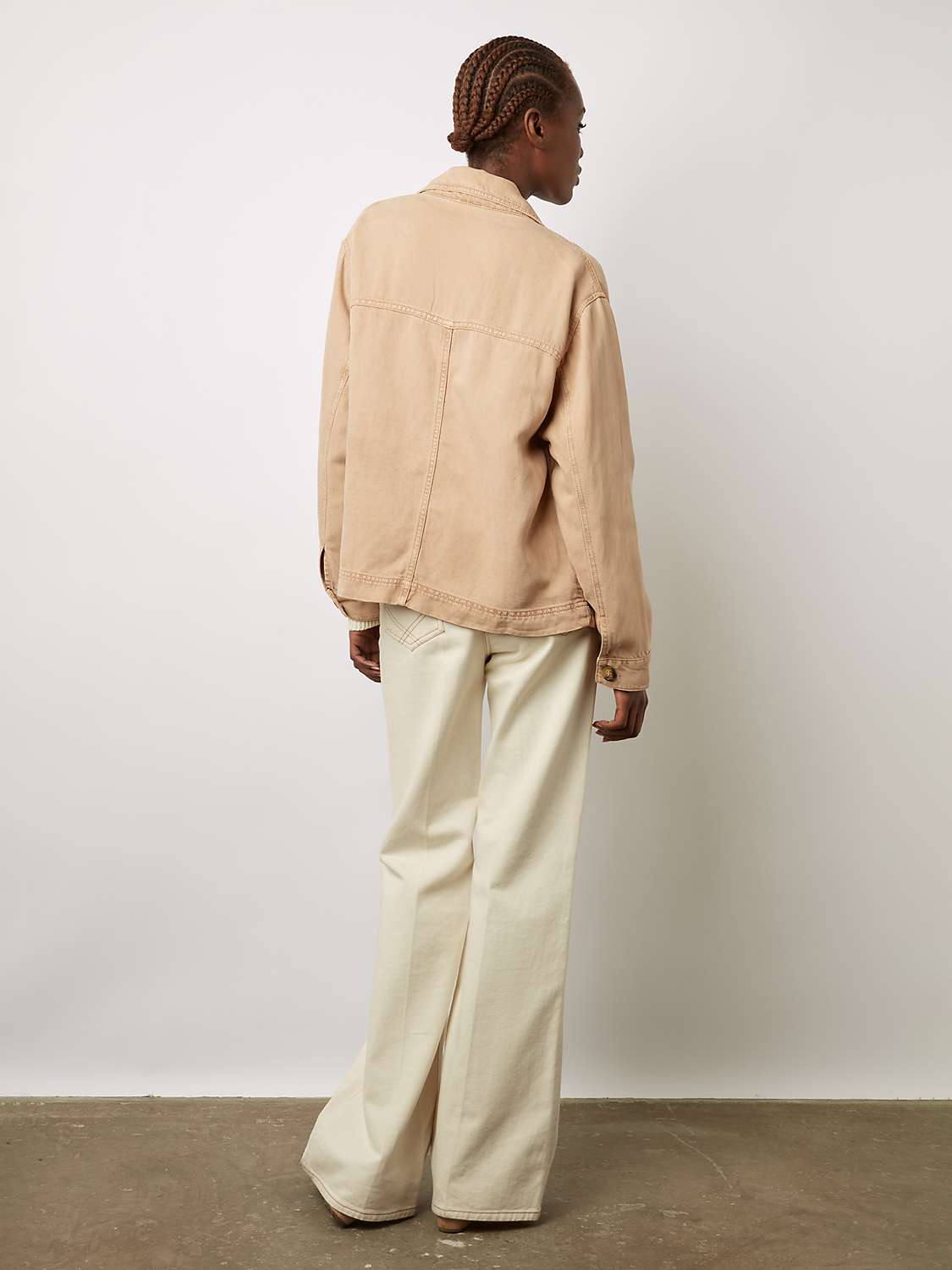 Buy Gerard Darel Brianna Linen Blend Jacket, Sand Online at johnlewis.com