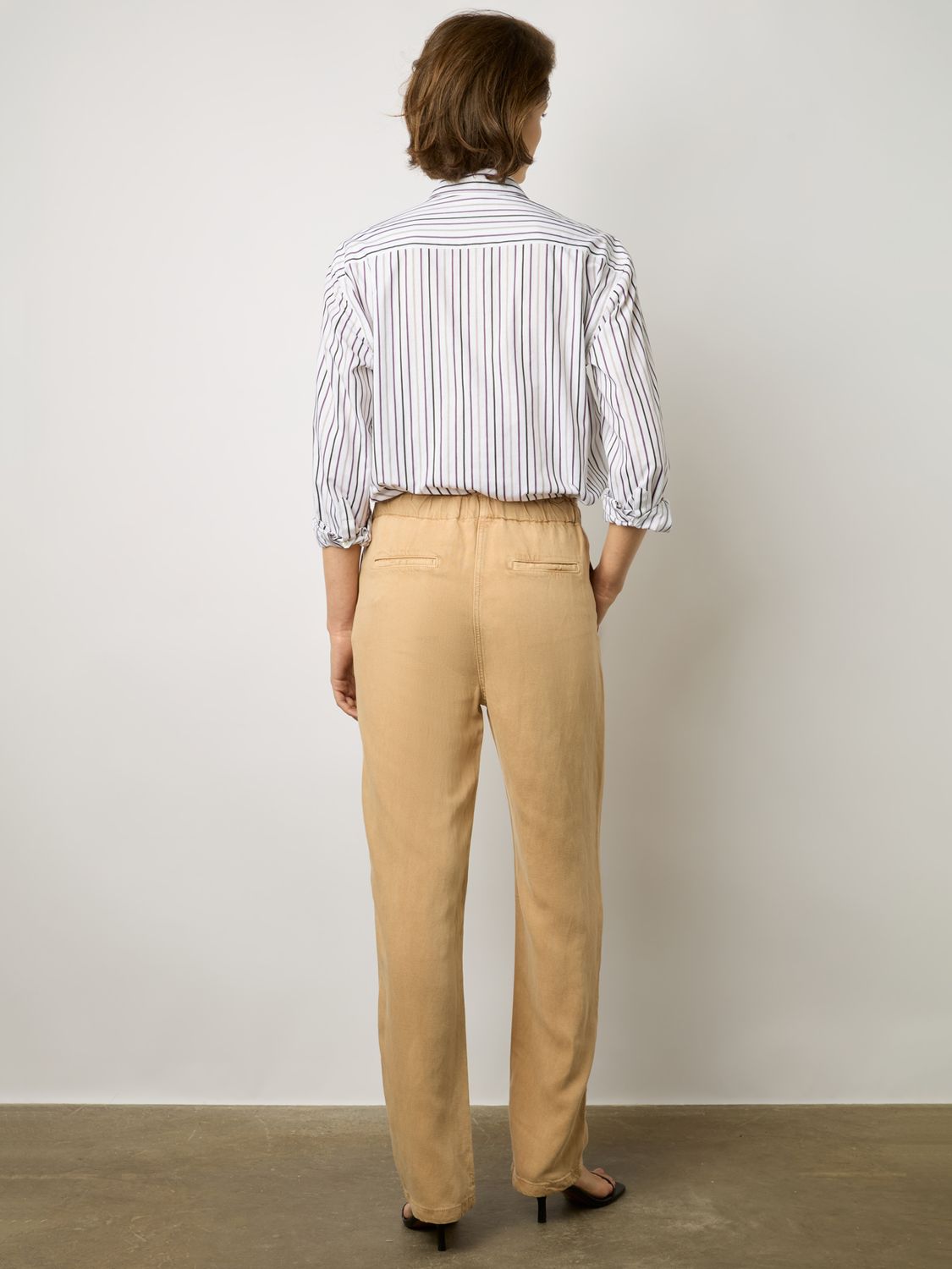 Gerard Darel Colombe Linen Blend Trousers, Sand, 16