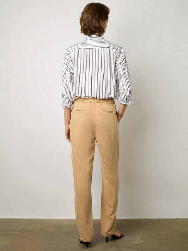 Gerard Darel Colombe Linen Blend Trousers, Sand