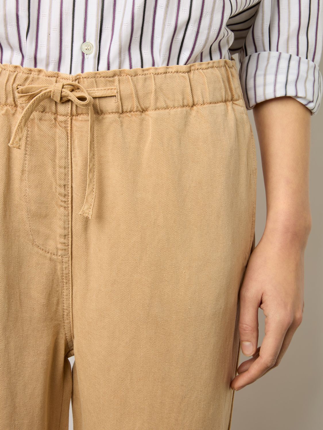 Gerard Darel Colombe Linen Blend Trousers, Sand, 16