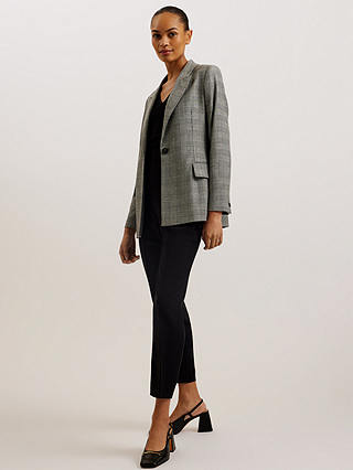 Ted Baker Jommia Relaxed Fit Blazer, Black/Multi
