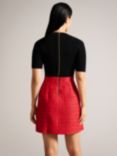 Ted Baker Illusion Mini Dress, Black/Red, Black/Red