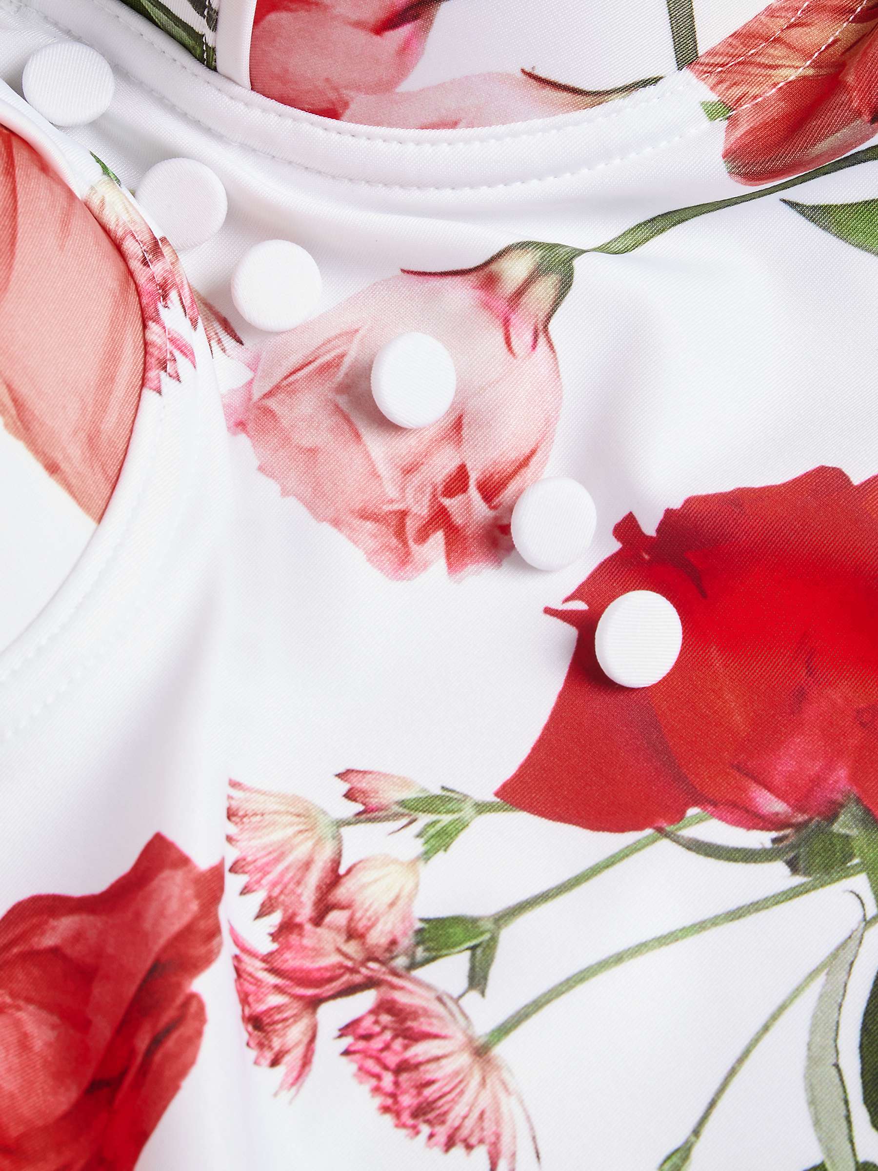 Buy Ted Baker Laranaa Floral Print Swimsuit, White/Multi Online at johnlewis.com